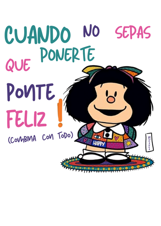 Plantilla de Polo Talla S 25x35 Mafalda