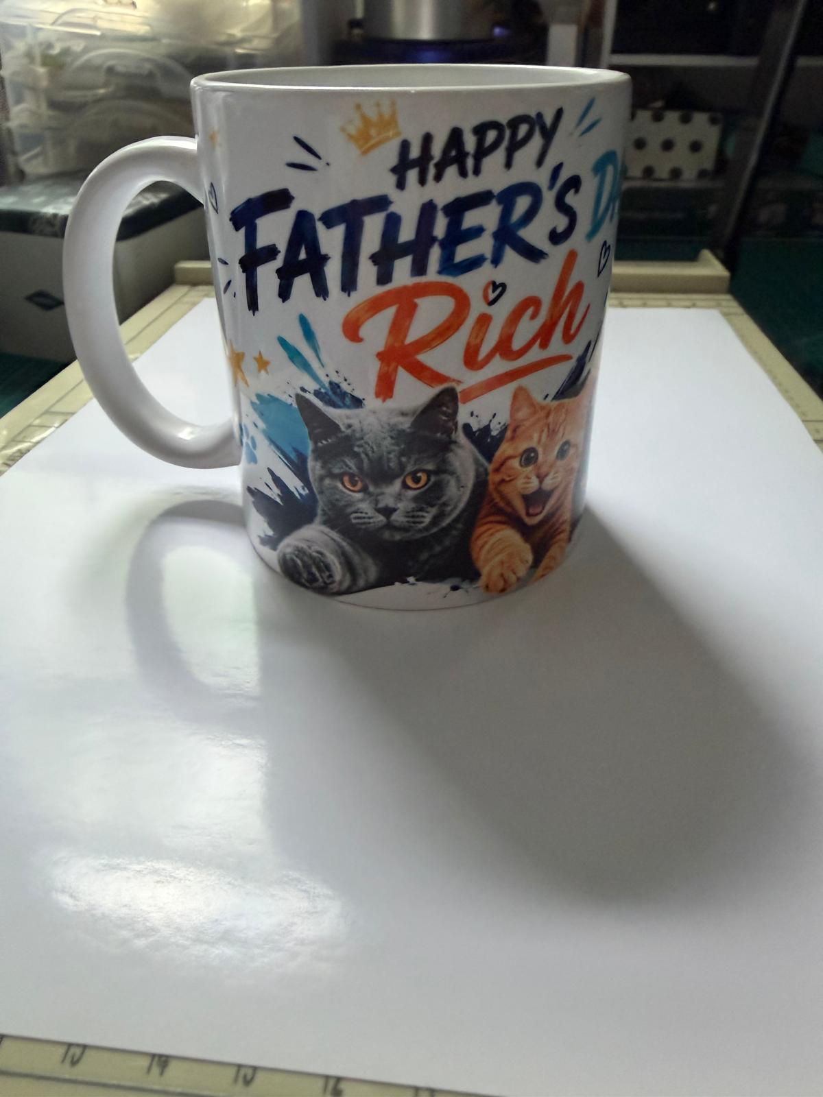 Taza Personalizada de 11 onz./Foto/Nombre o Logo /Regalo Unico